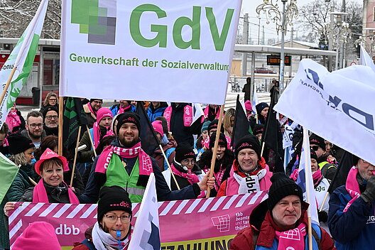 Beschäftigte aus Sachsen-Anhalt demonstrierten in Magdeburg